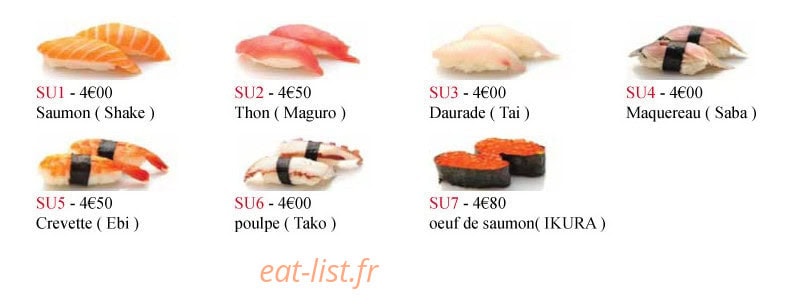 Carte et menu de Duo Cai XI Gu à L' Hay les Roses — Sushi