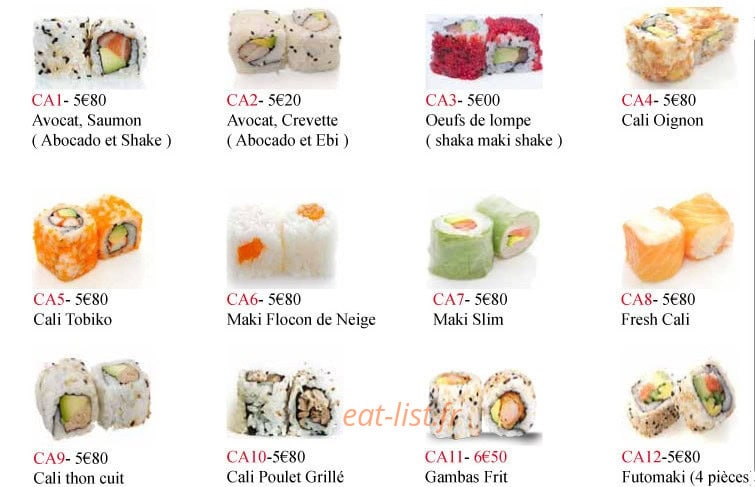 Carte et menu de Duo Cai XI Gu à L' Hay les Roses — California