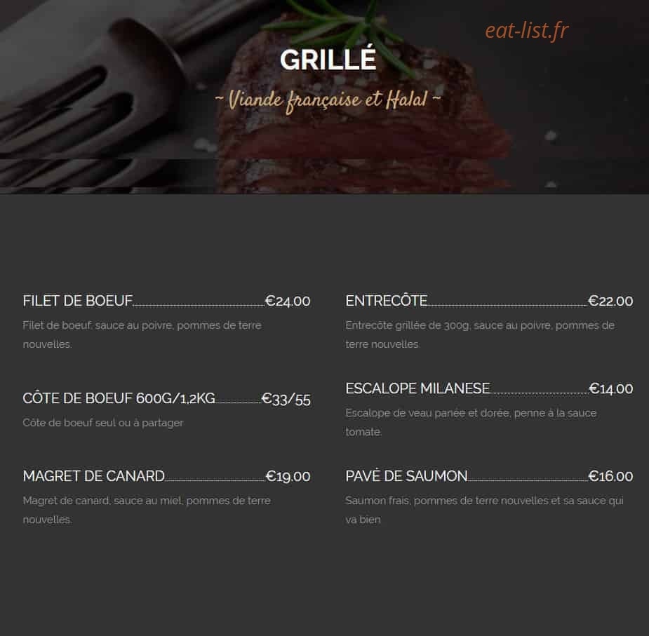 Le rustic — carte page 3