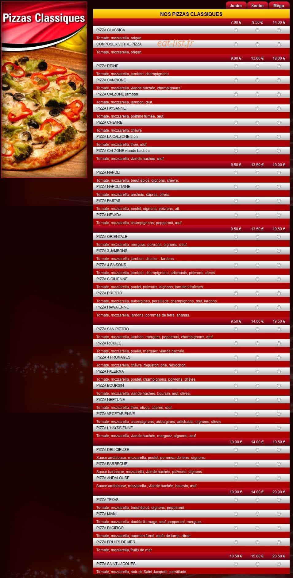 Presto Pizza 94 — carte page 3