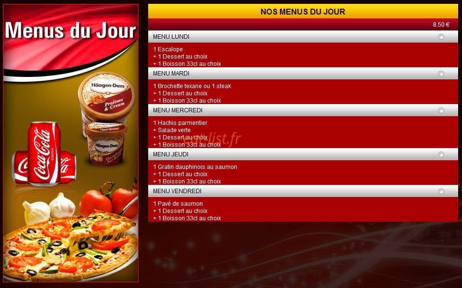 Presto Pizza 94 — carte page 1