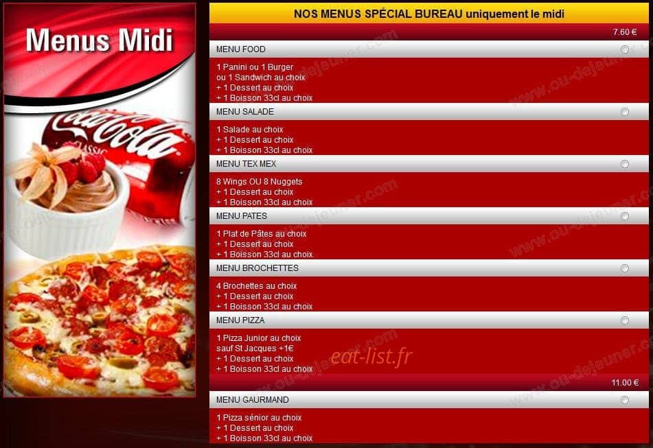 Presto Pizza 94 — carte page 2