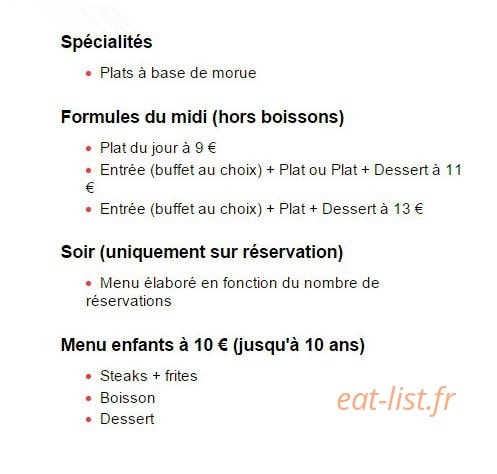 Restaurant Luis I — carte page 1