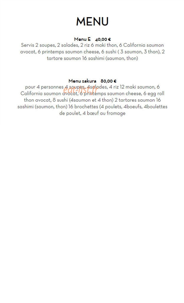 Sakura — carte page 2