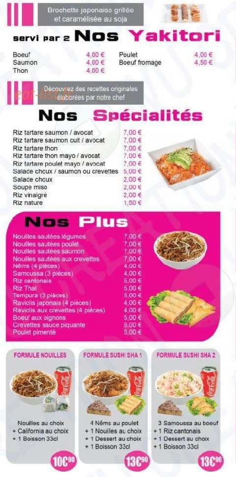 Sushi Sha — carte page 4