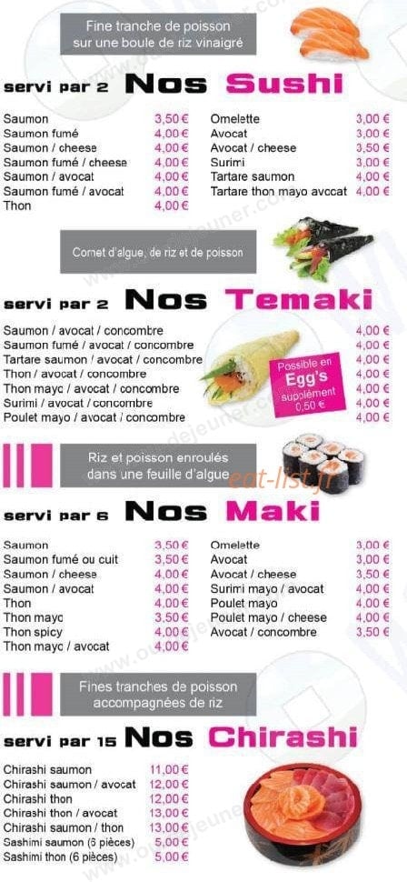 Sushi Sha — carte page 2