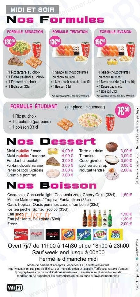 Sushi Sha — carte page 8