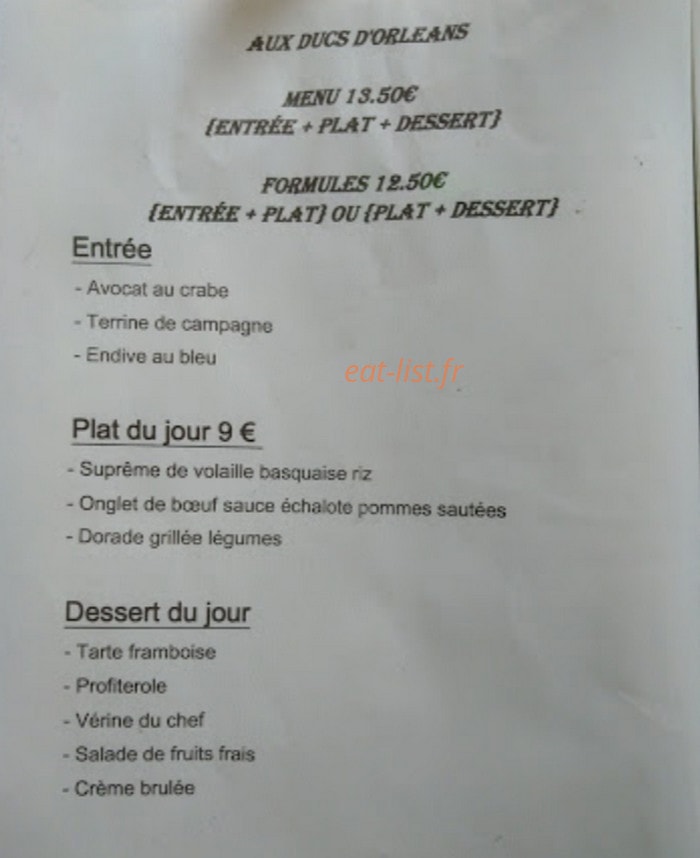 Aux ducs d'Orléans — carte page 1