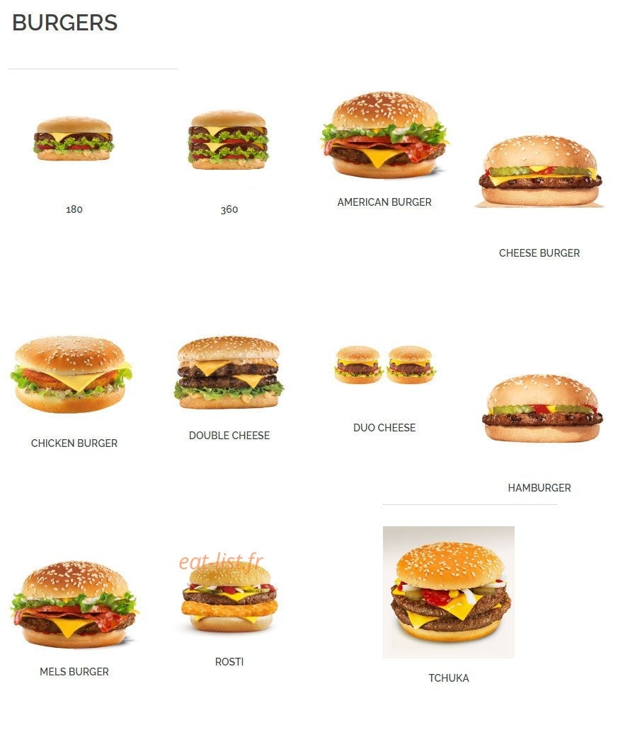 Cristal burger — carte page 3