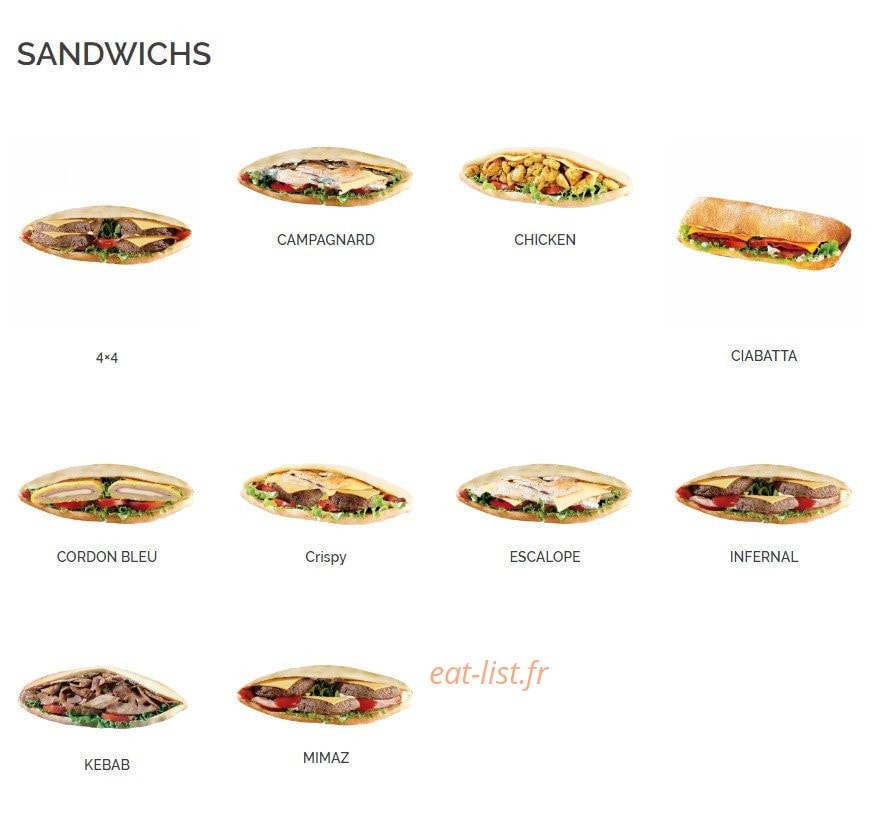 Cristal burger — carte page 1