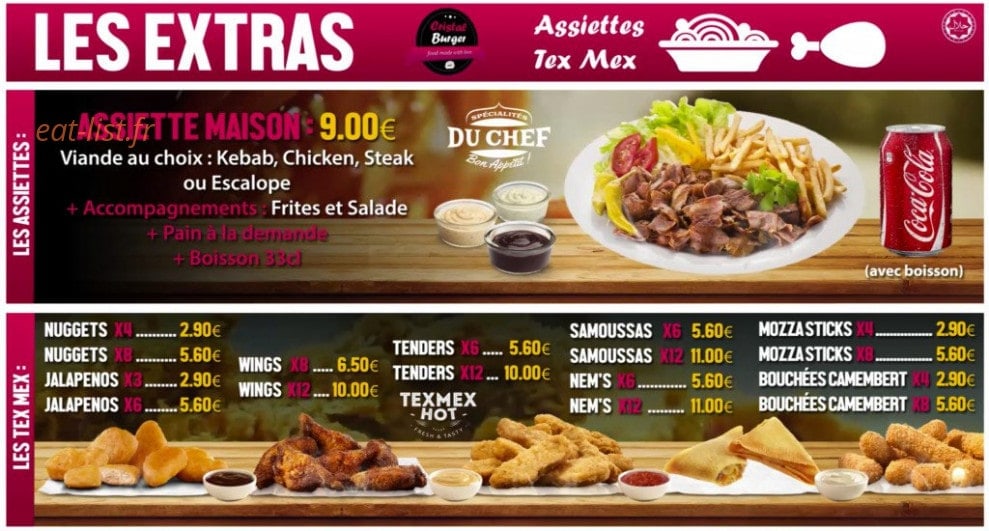 Cristal burger — carte page 5