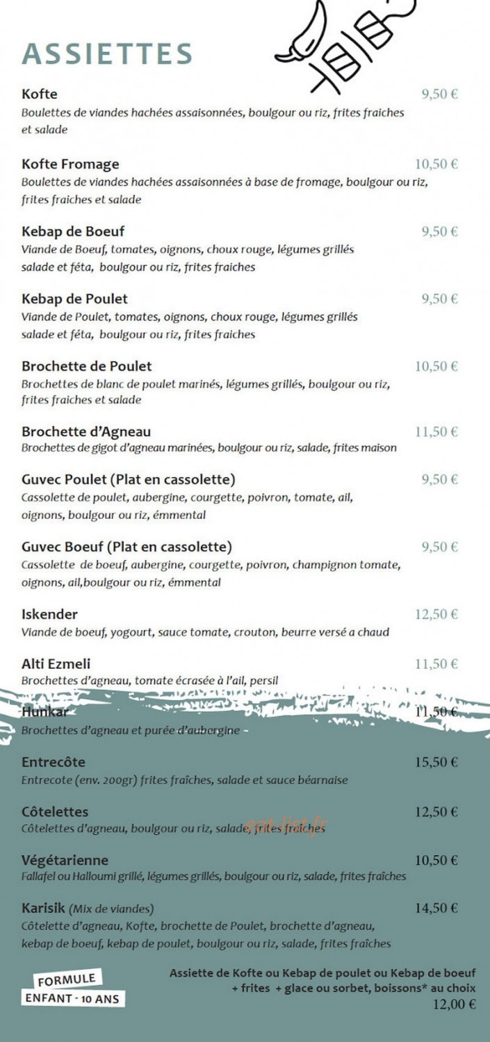 Dada Grill — carte page 3