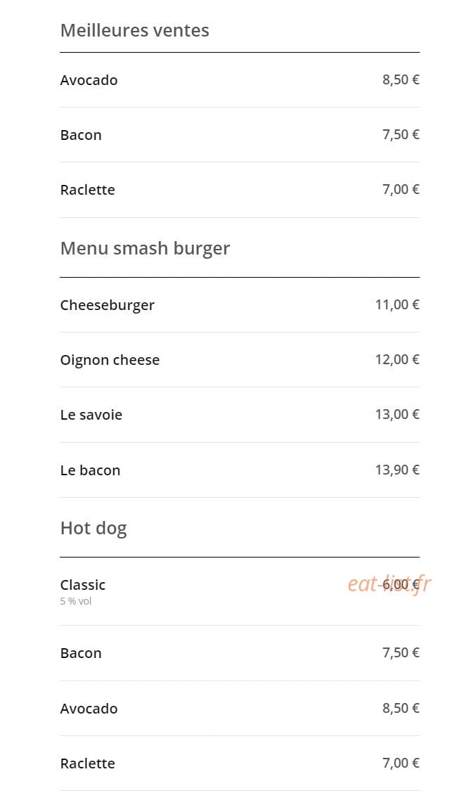 Eat Dog — carte page 1