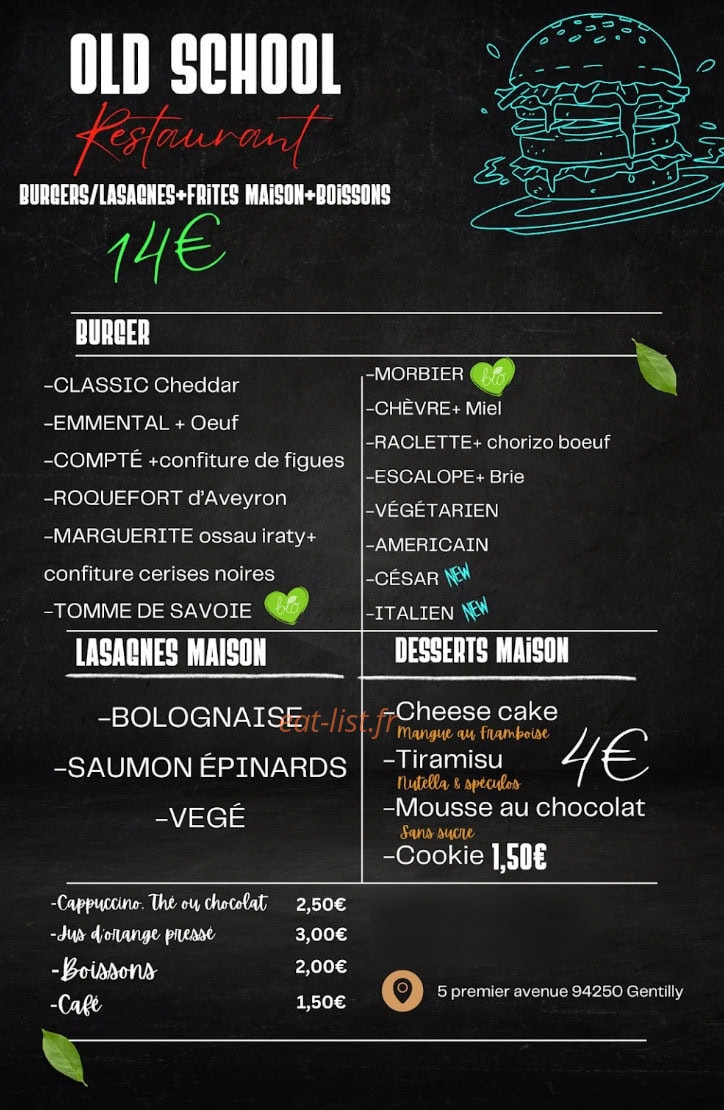 Old School — carte page 1