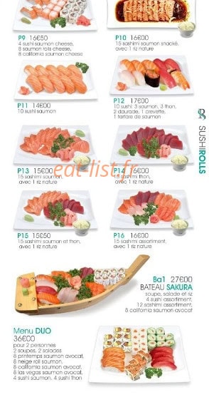 Sushi Rolls — carte page 5
