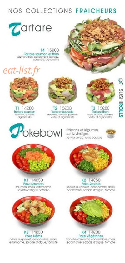 Sushi Rolls — carte page 3