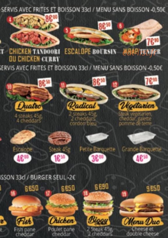 Top Eat — carte page 4