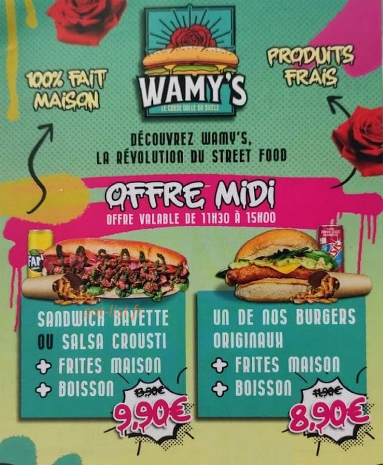 Wamy's — carte page 1