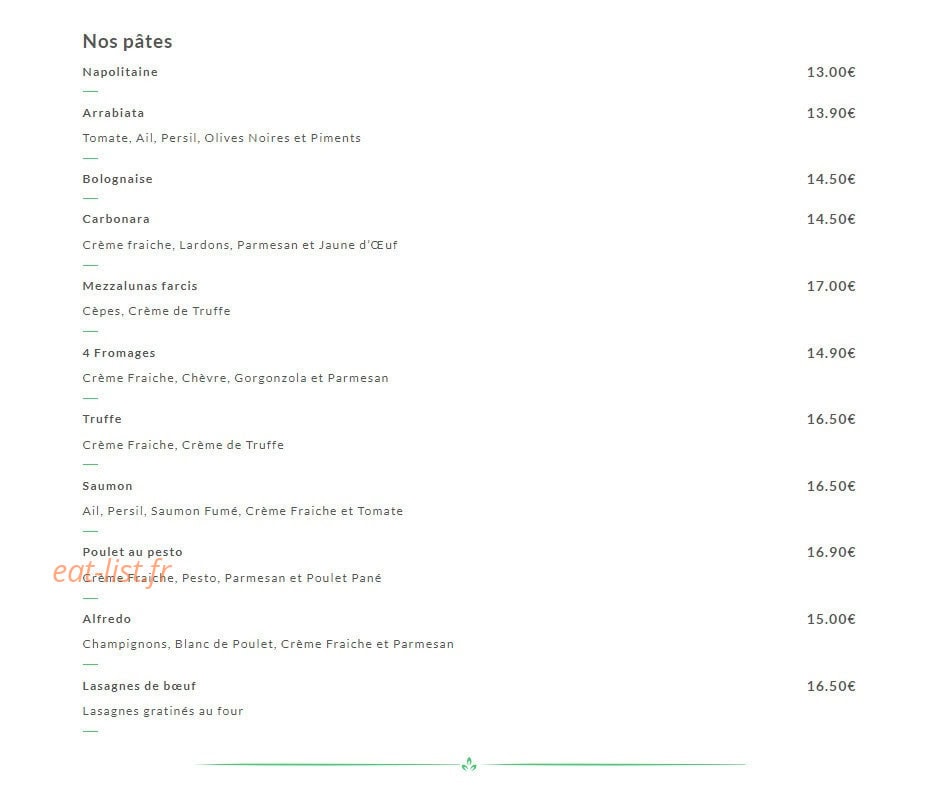 Bella Maria — carte page 2