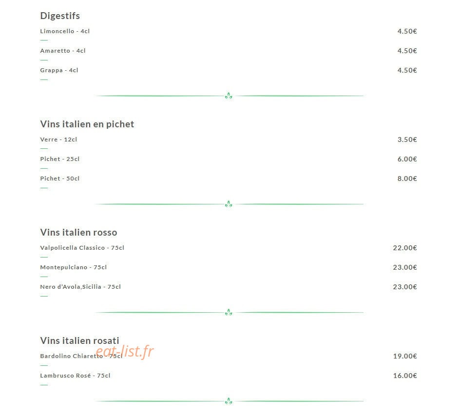 Bella Maria — carte page 8