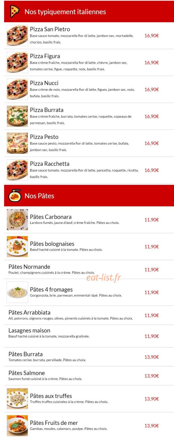Pizza Bella — carte page 4