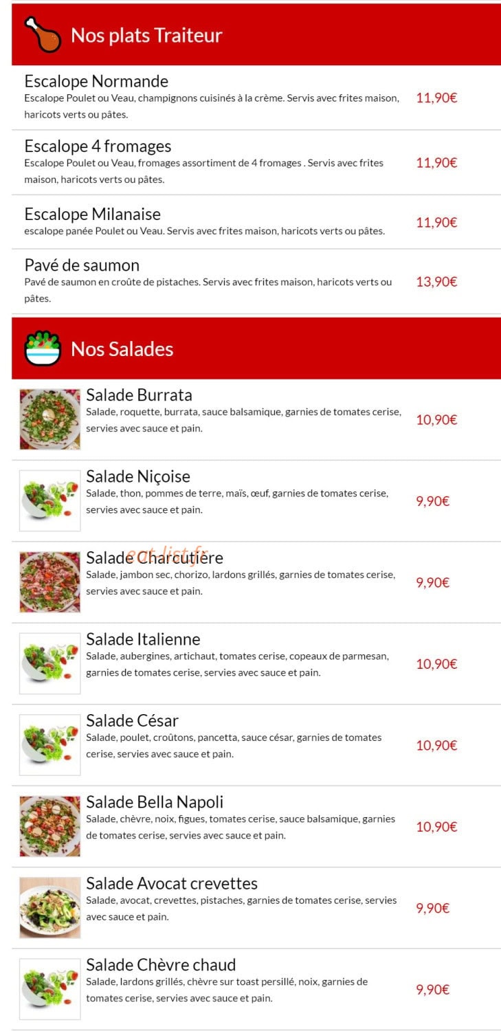 Pizza Bella — carte page 5