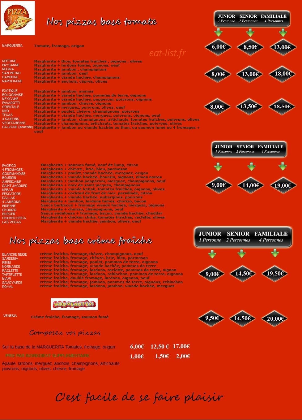 Pizza Uno — carte page 2