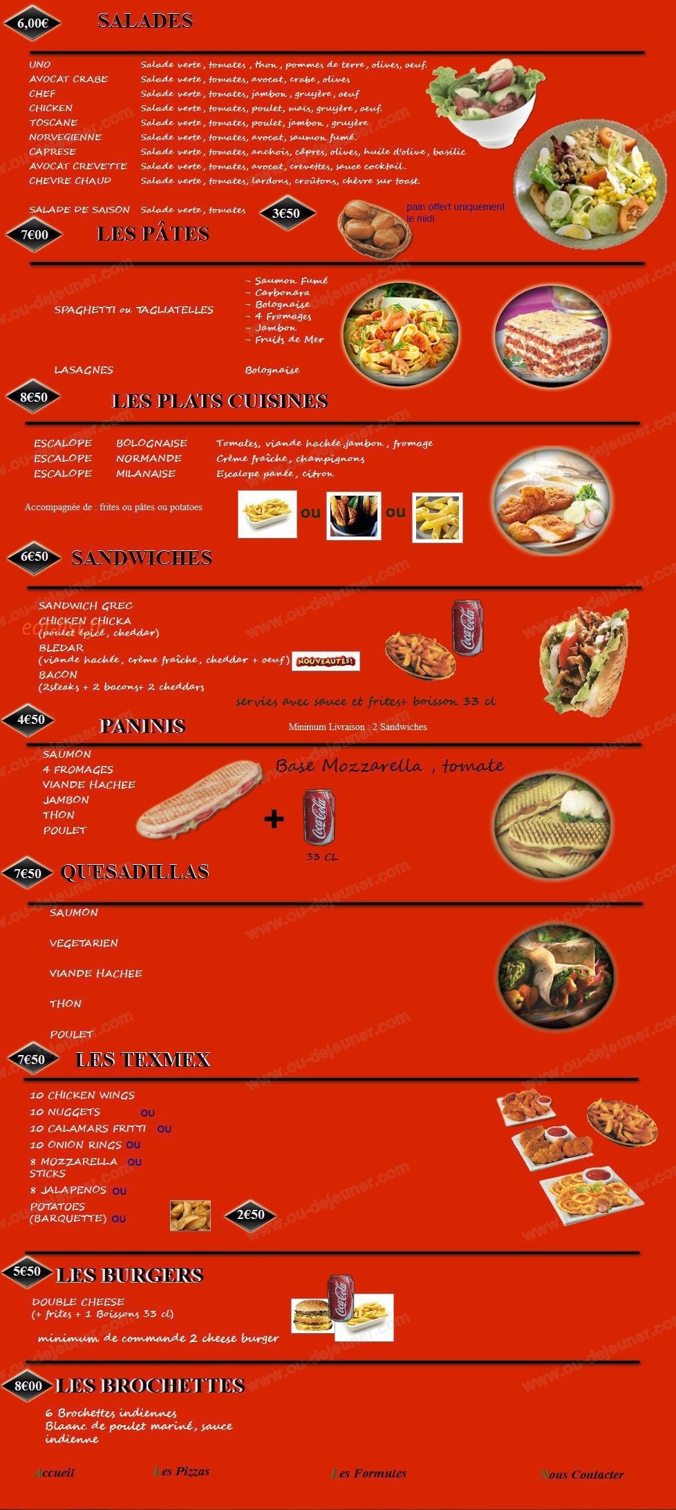Pizza Uno — carte page 1
