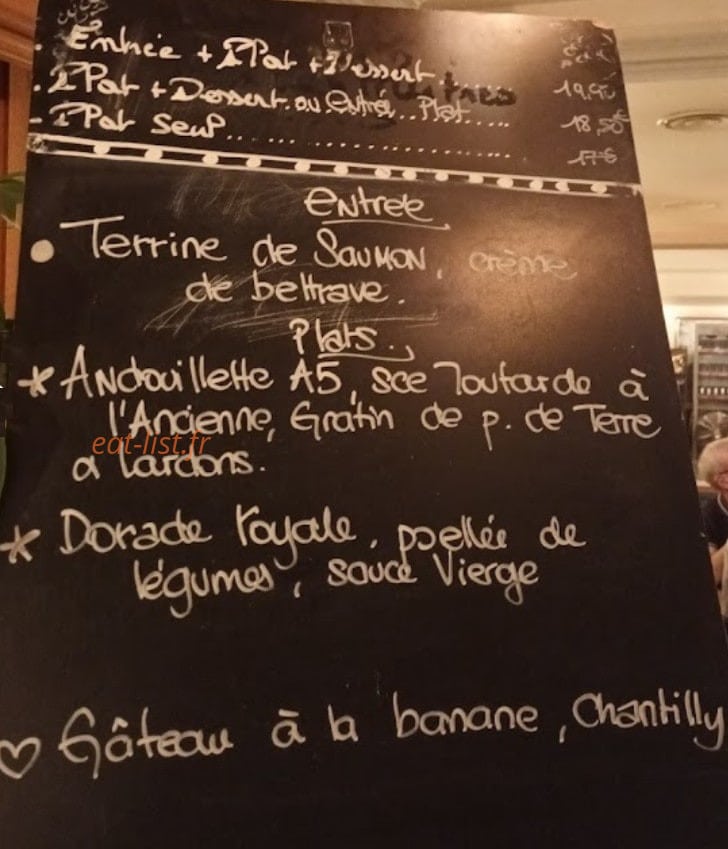 Chez Pierre — carte page 1
