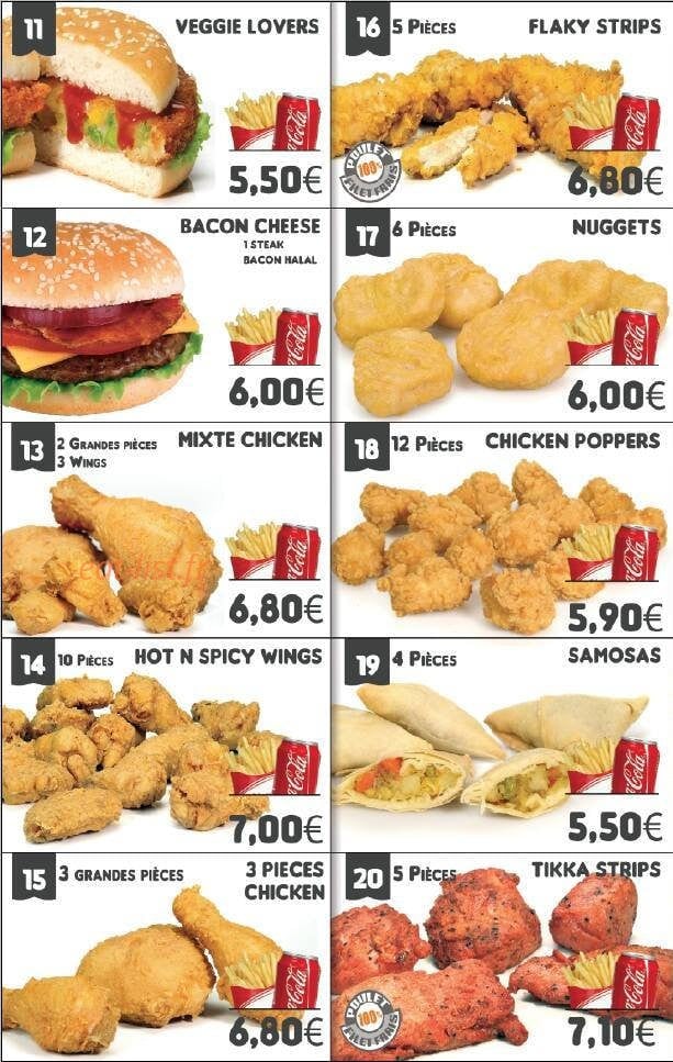 Chicken's king — carte page 3