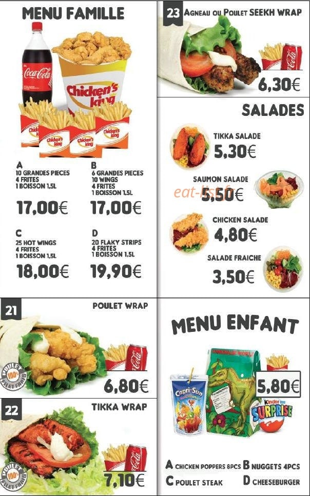 Chicken's king — carte page 4