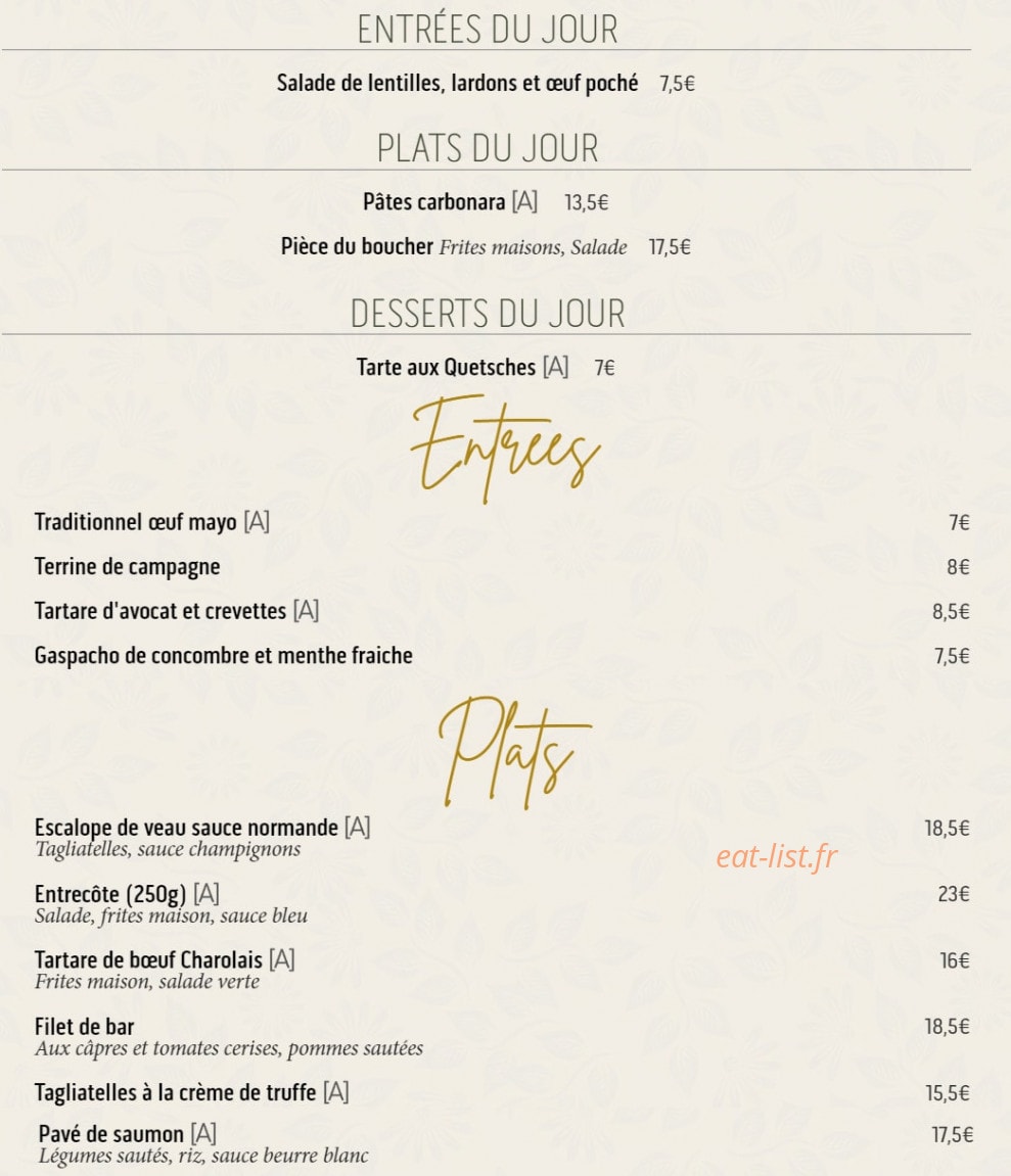 La Comète — carte page 1