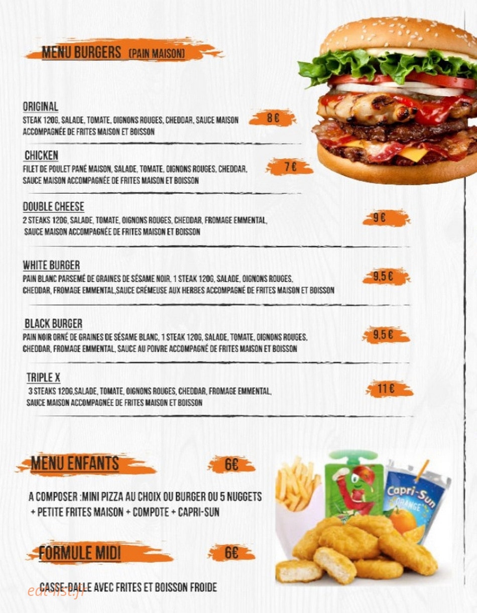 O 619 Fast Food — carte page 3