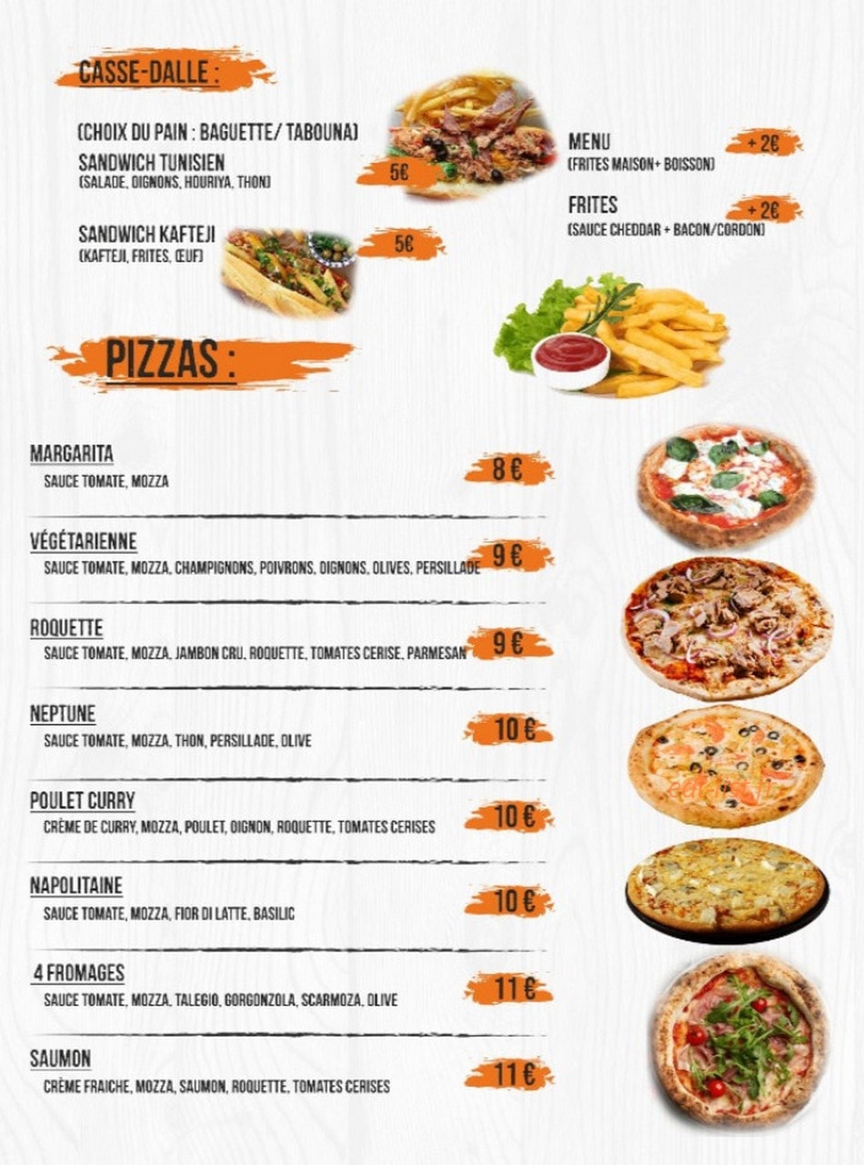 O 619 Fast Food — carte page 2