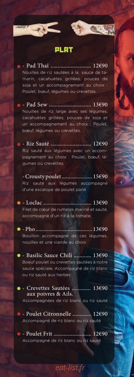 Saon thai food — carte page 3