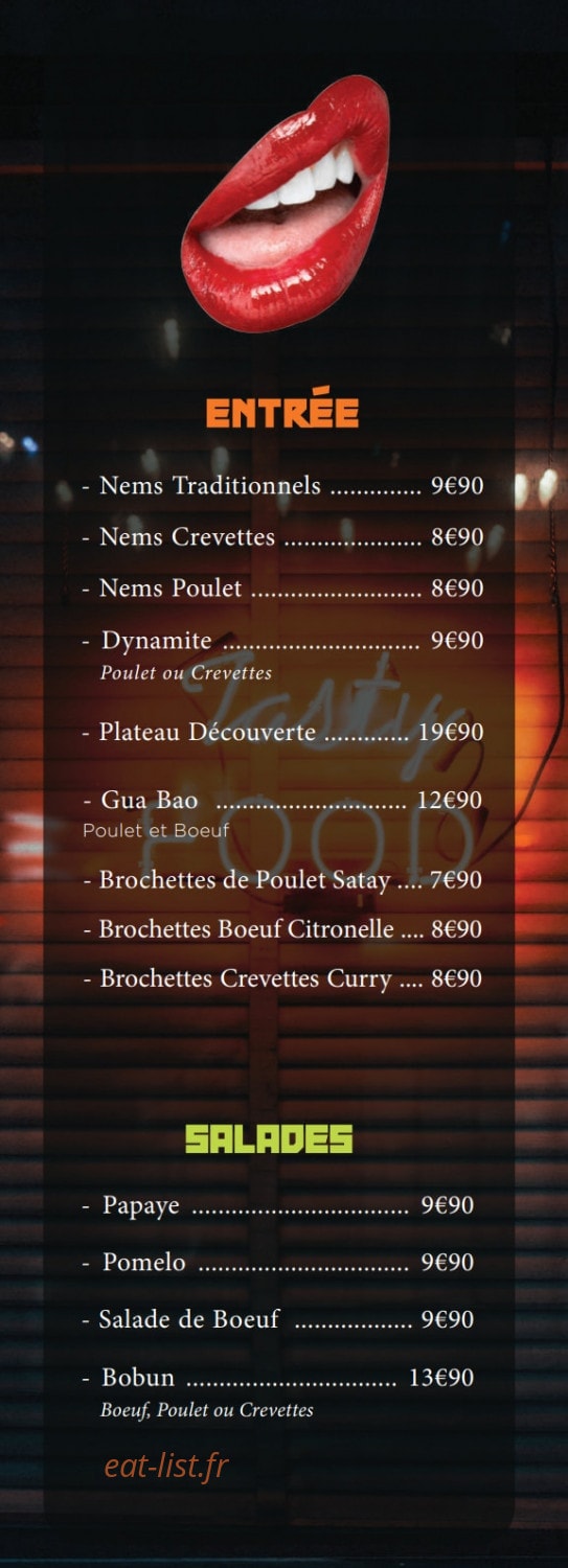 Saon thai food — carte page 6