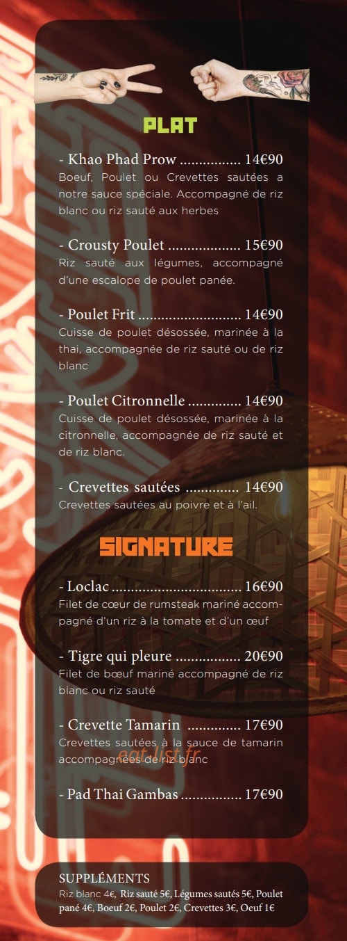 Saon thai food — carte page 8