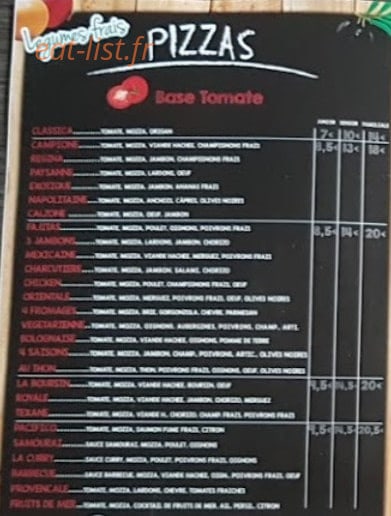 Espace Pizza — carte page 3