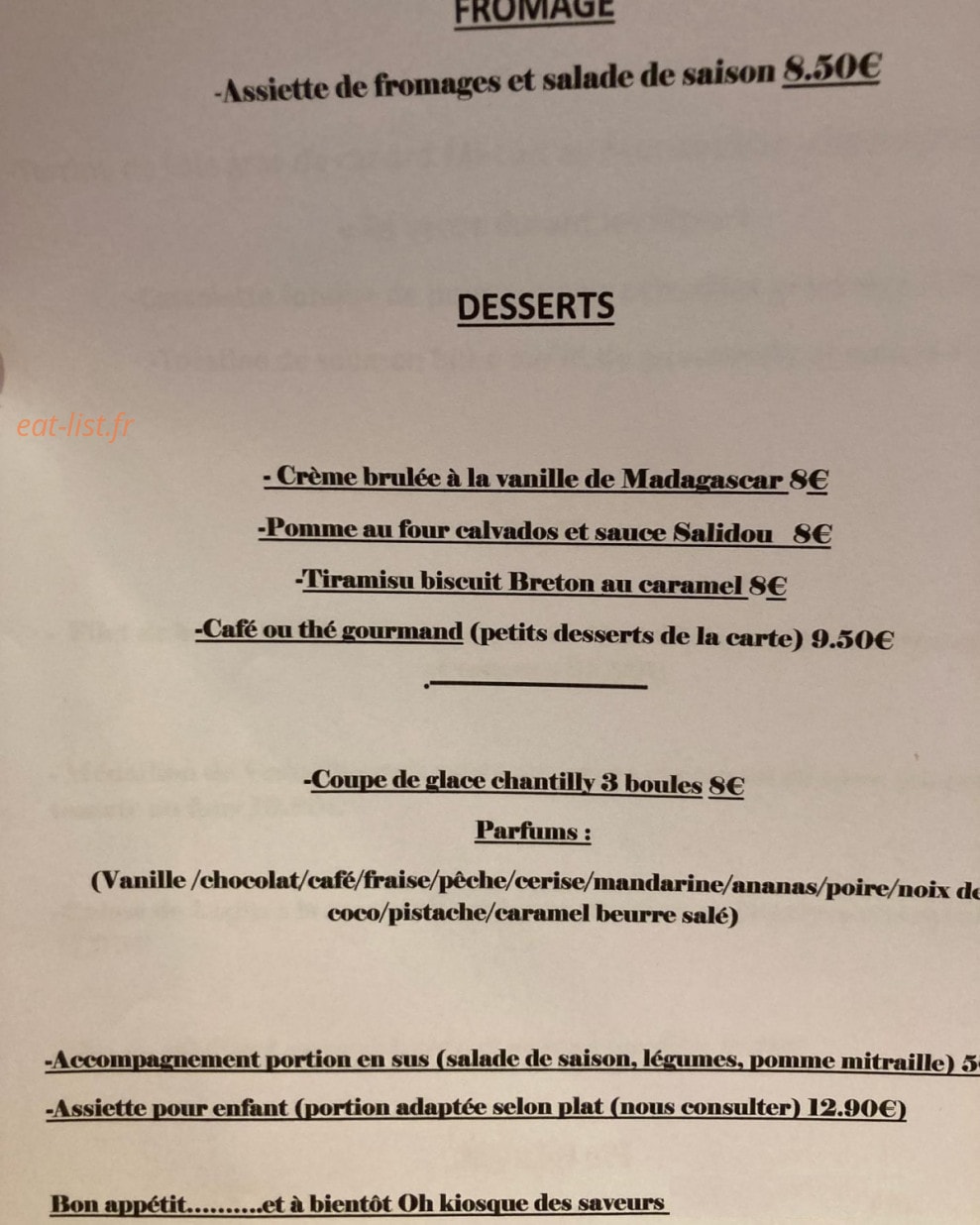 Oh Kiosque des Saveurs — carte page 3