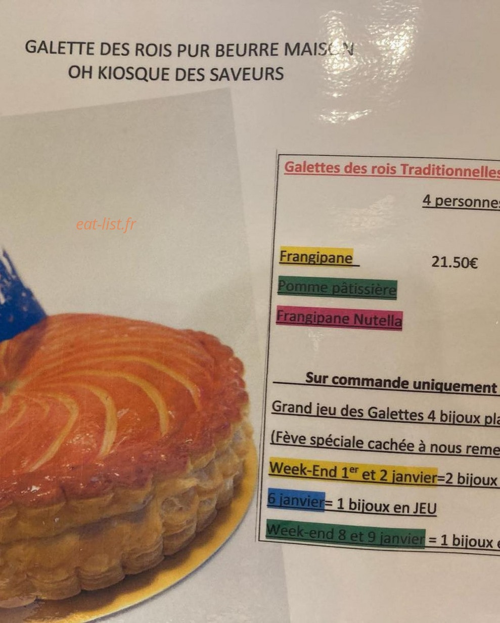 Oh Kiosque des Saveurs — carte page 1