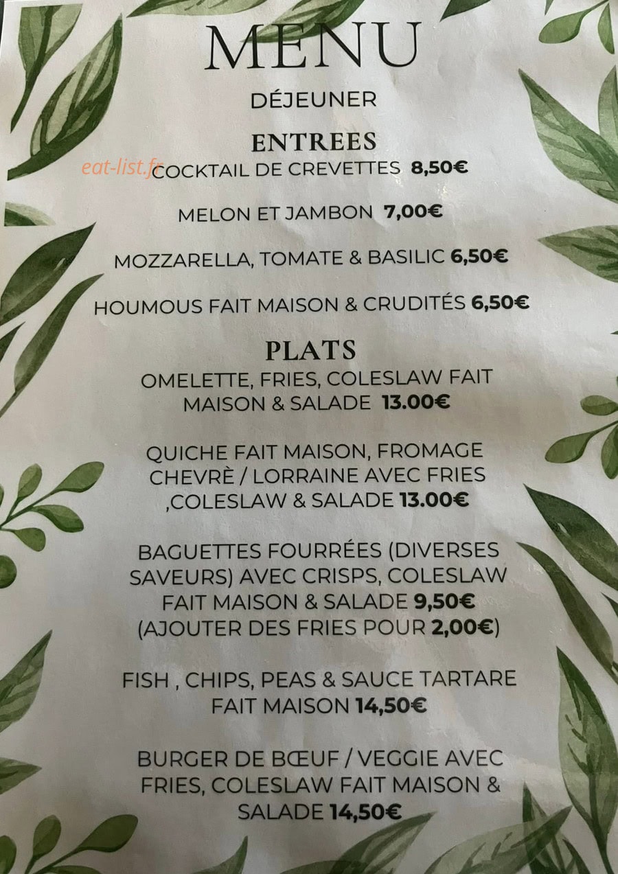 Valentine's — carte page 1