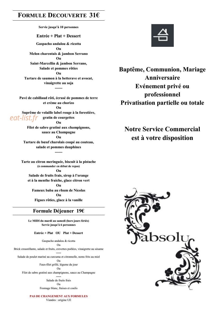 Absolu — carte page 2