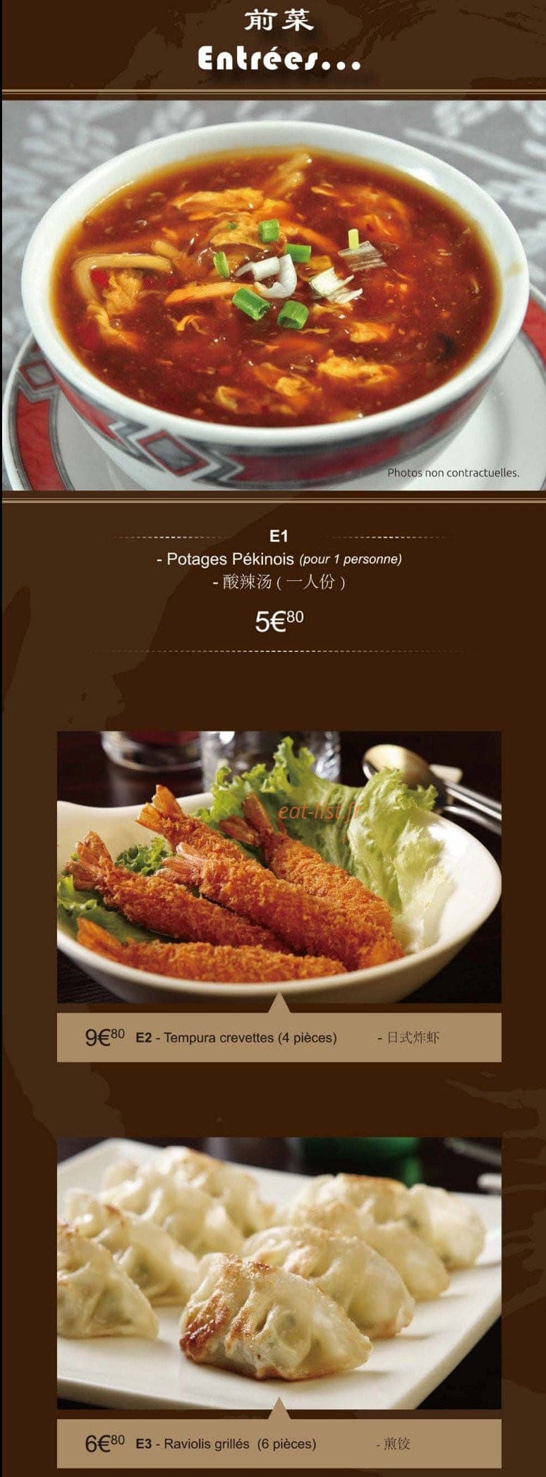 Asie Douceur — carte page 2