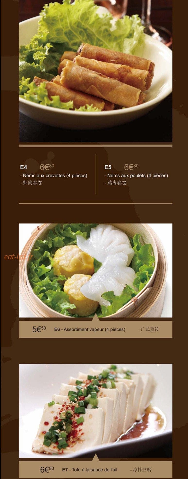 Asie Douceur — carte page 3