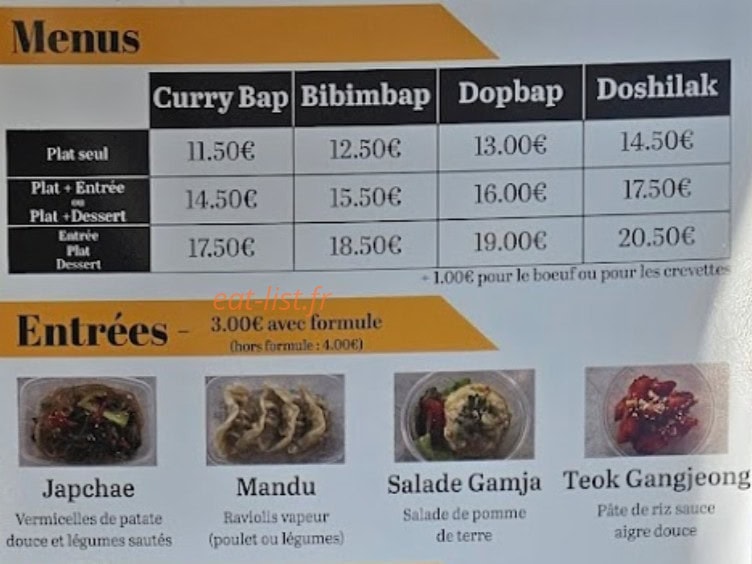 Bibim Go — carte page 1