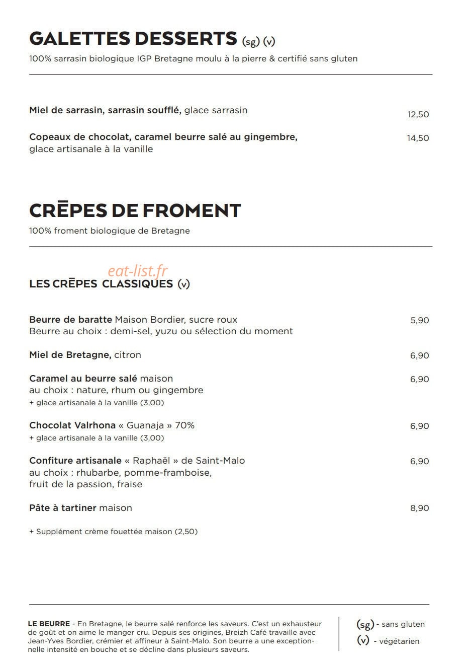 Breizh Café — carte page 5