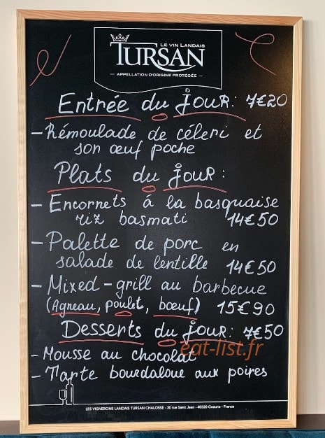 Café Camille — carte page 1