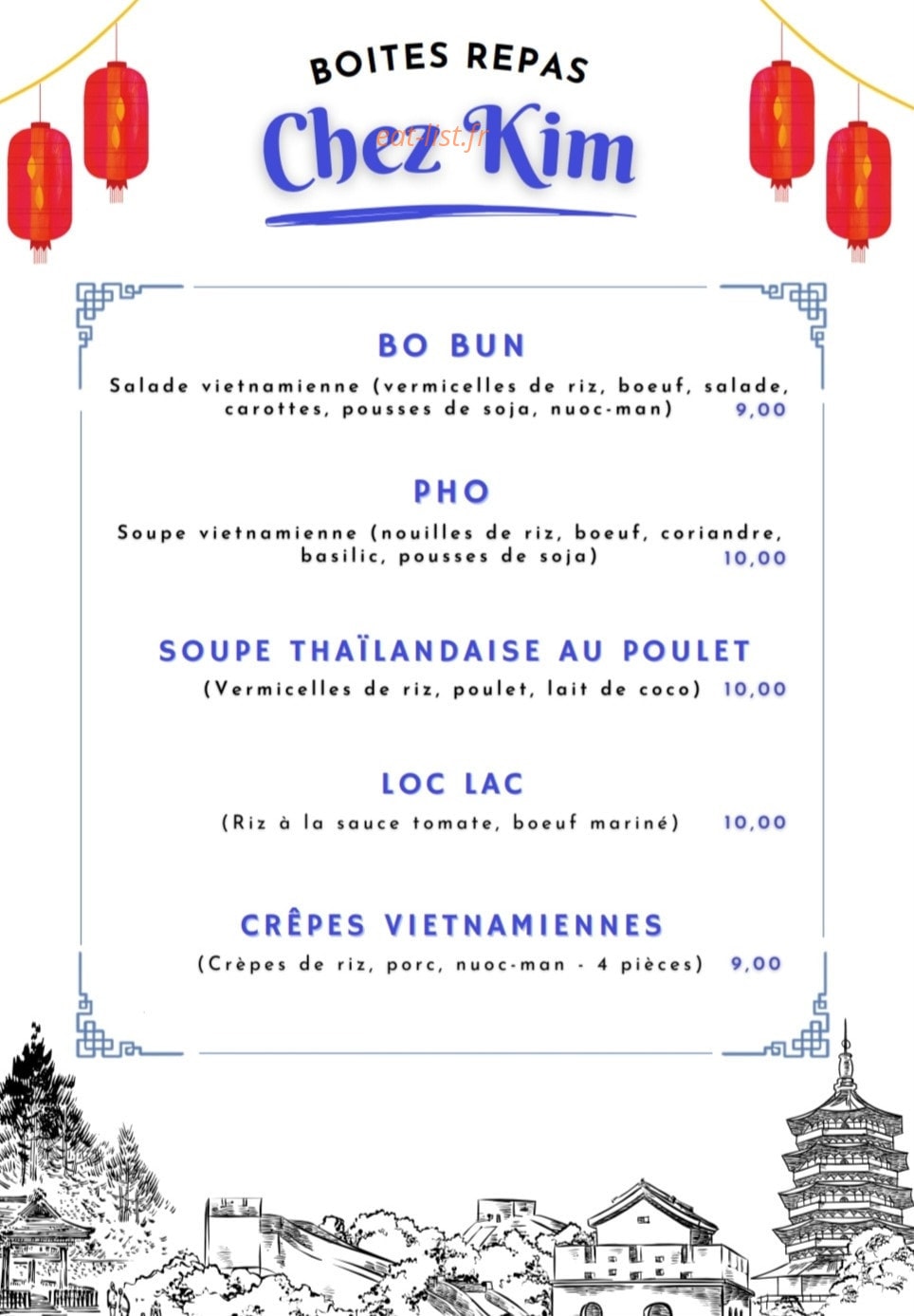Chez Kim — carte page 3