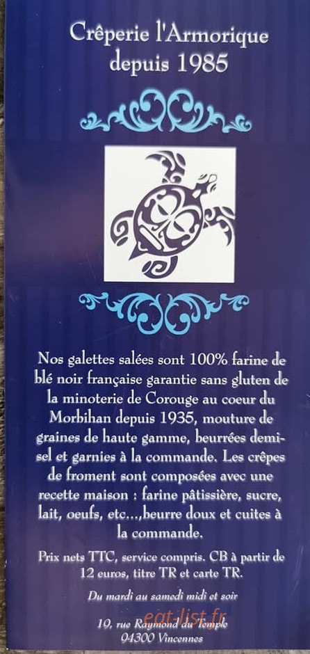 Crêperie L'Armorique — carte page 6