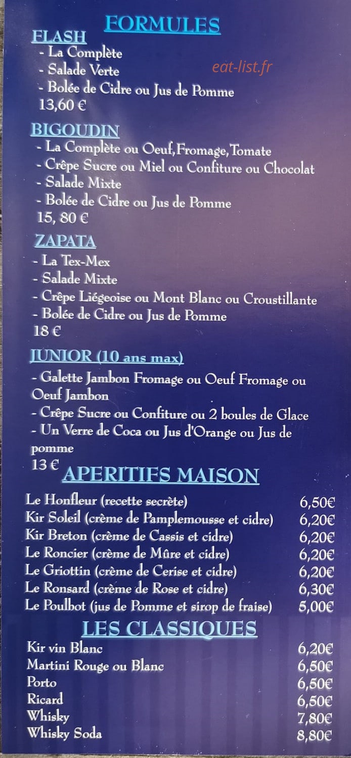 Crêperie L'Armorique — carte page 4